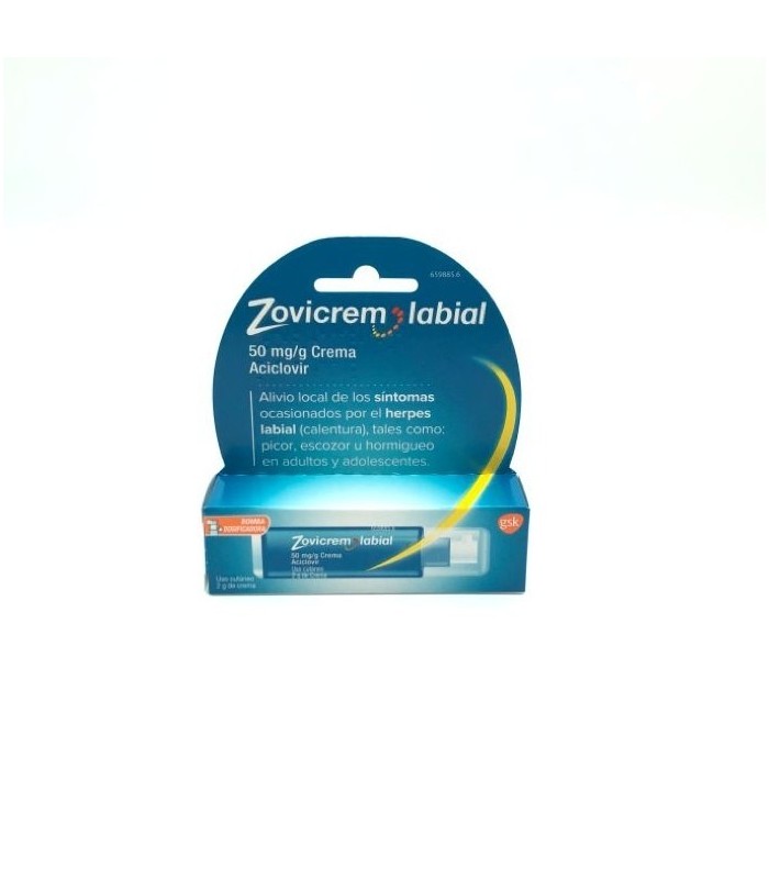 ZOVICREM LABIAL 50 MG/G CREMA 2 G