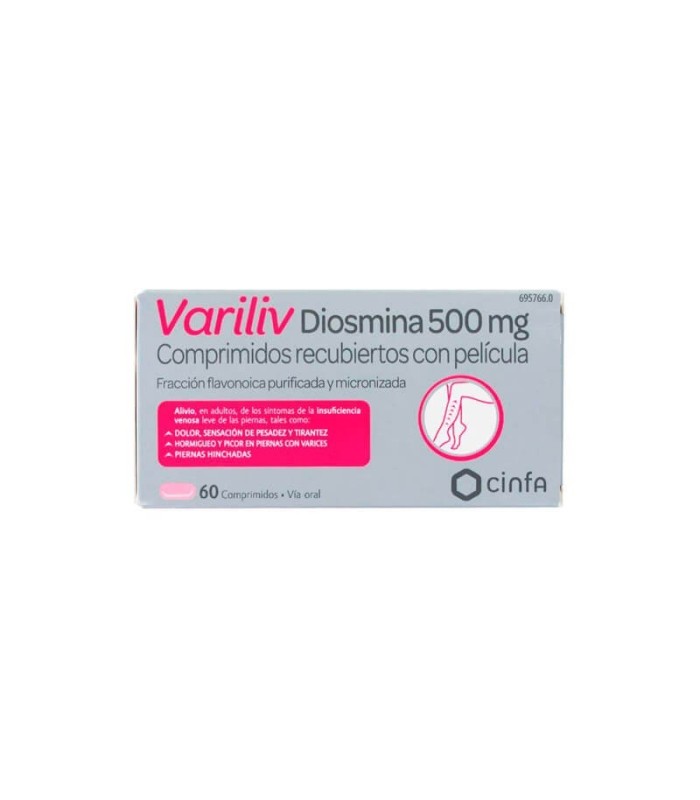 VARILIV DIOSMINA 500 MG 60 COMPRIMIDOS RECUBIERTOS CON PELÍCULA