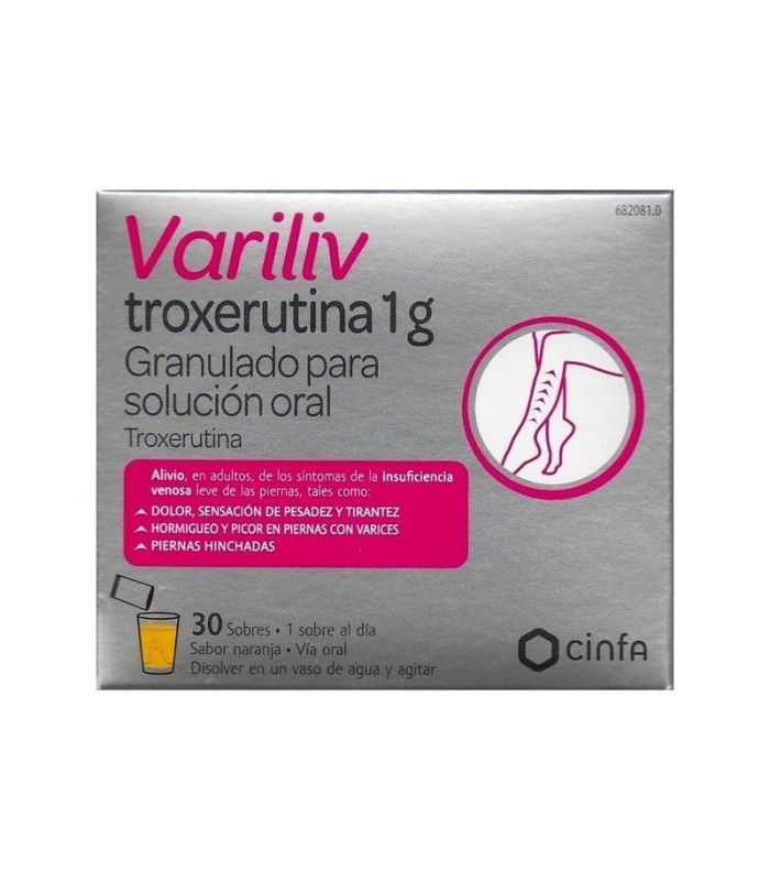 VARILIV TROXERUTINA 1 G 30 SOBRES GRANULADO PARA SOLUCIÓN ORAL