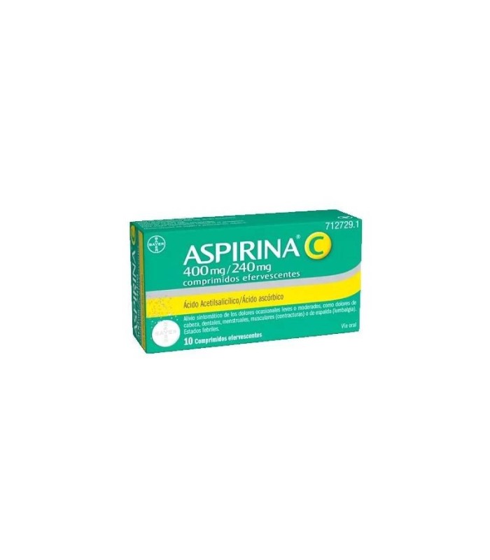 ASPIRINA C 400 MG/240 MG 10 COMPRIMIDOS EFERVESCENTES