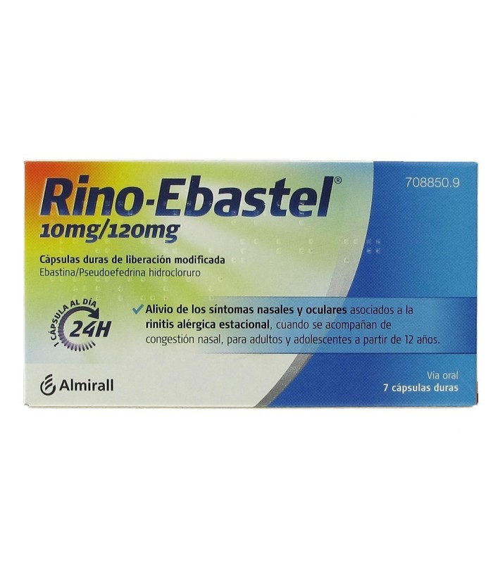 RINO-EBASTEL 10 MG/120 MG 7 CÁPSULAS DURAS