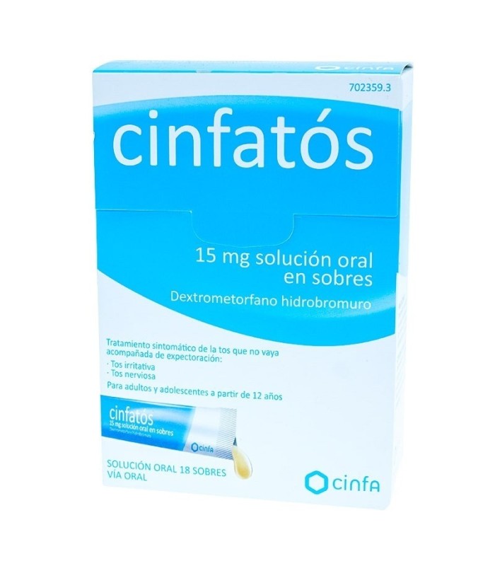 CINFATÓS 15 MG SOLUCIÓN ORAL EN SOBRES 18 SOBRES