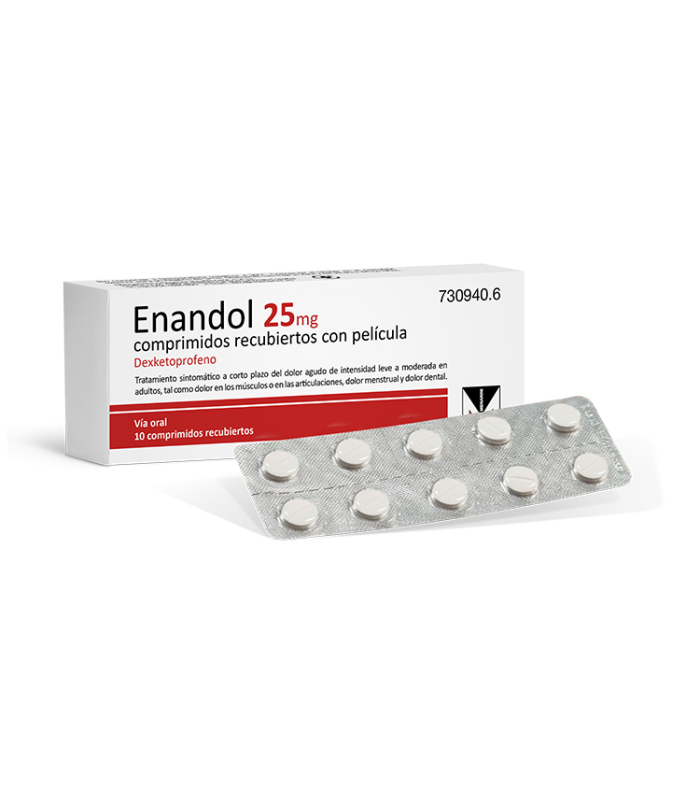 ENANDOL 25 MG 10 COMPRIMIDOS RECUBIERTOS CON PELÍCULA