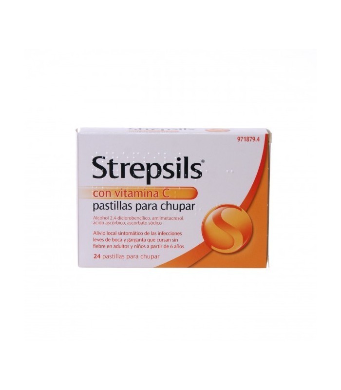 STREPSILS CON VITAMINA C 24 PASTILLAS PARA CHUPAR