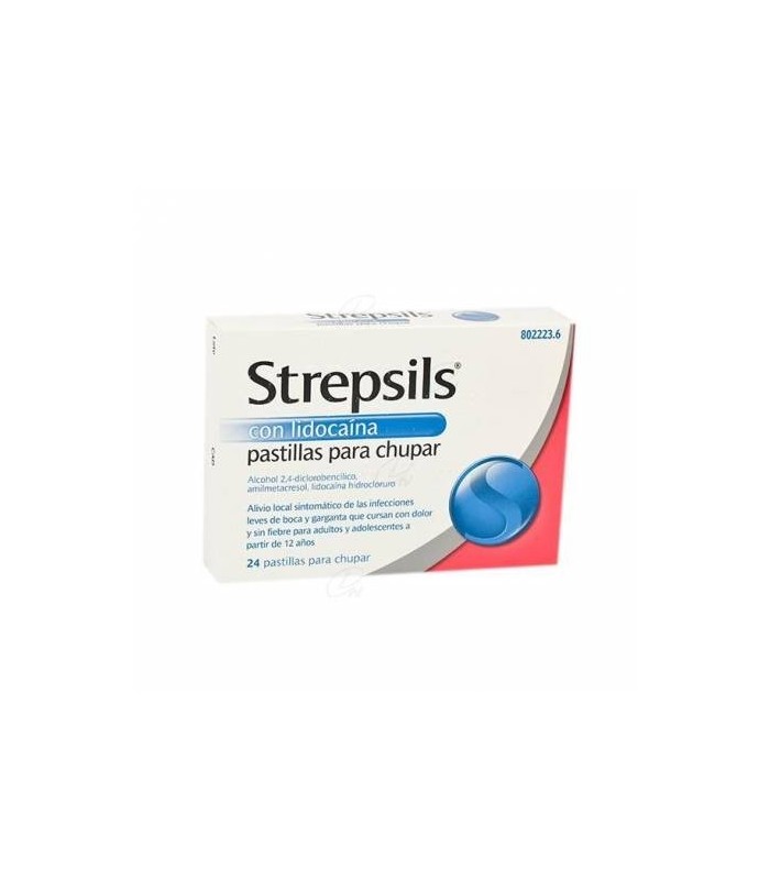 STREPSILS CON LIDOCAÍNA 24 PASTILLAS PARA CHUPAR