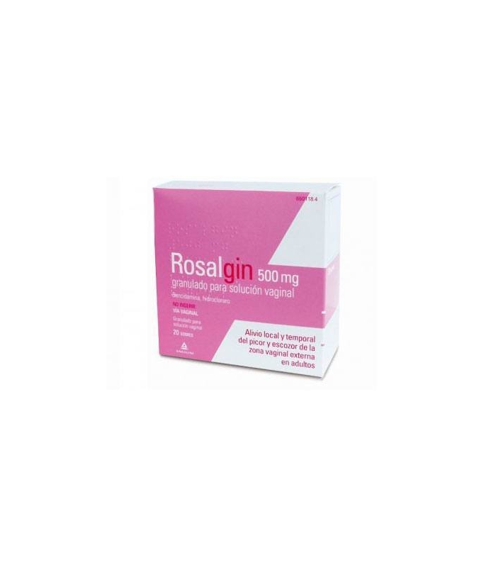 ROSALGIN 500 MG GRANULADO PARA SOLUCIÓN VAGINAL 20 SOBRES