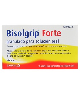 BISOLGRIP FORTE GRANULADO PARA SOLUCIÓN ORAL 10 SOBRES