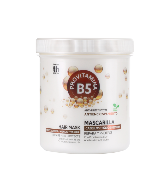 MASCARILLA ANTIENCRESPAMIENTO CON PROVITAMINA B5 Y ACEITES DE COCO Y LINO TH PHARMA 700 ML