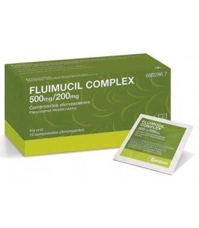 FLUIMUCIL COMPLEX 500 MG/200 MG 12 COMPRIMIDOS EFERVESCENTES