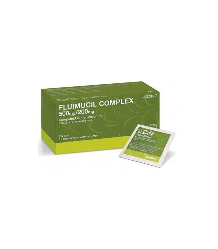 FLUIMUCIL COMPLEX 500 MG/200 MG 12 COMPRIMIDOS EFERVESCENTES