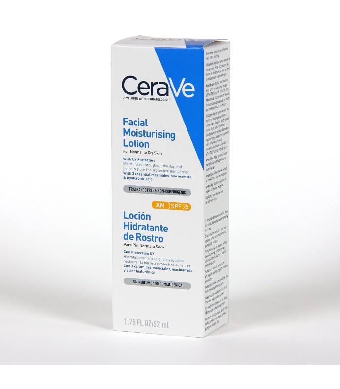 CERAVE LOCIÓN HIDRATANTE DE ROSTRO CON PROTECCIÓN UV SPF25 52 ML