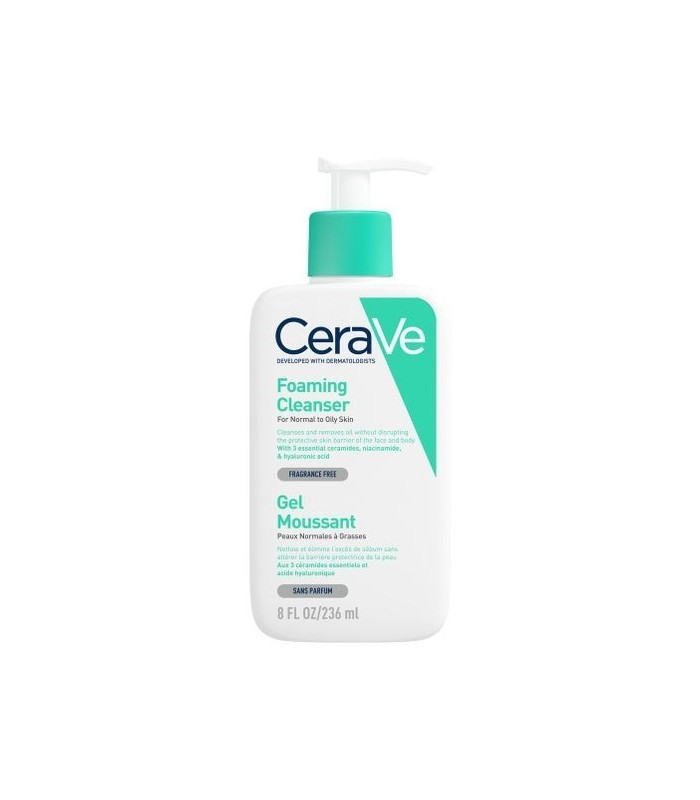 CERAVE GEL LIMPIADOR ESPUMOSO 236 ML