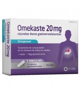 OMEKASTE 20 MG 14 CÁPSULAS DURAS GASTRORRESISTENTES