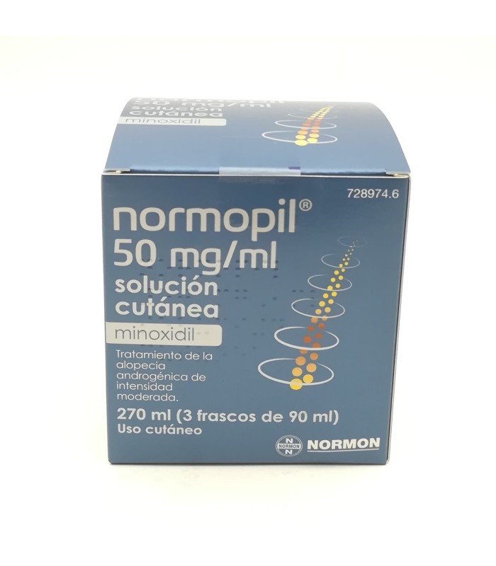 NORMOPIL 50 MG/ML SOLUCIÓN CUTANEA 270 ML (3X90 ML)