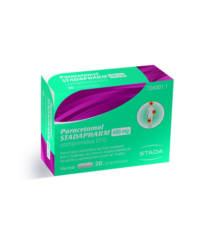 PARACETAMOL STADAPHARM 650 MG 20 COMPRIMIDOS