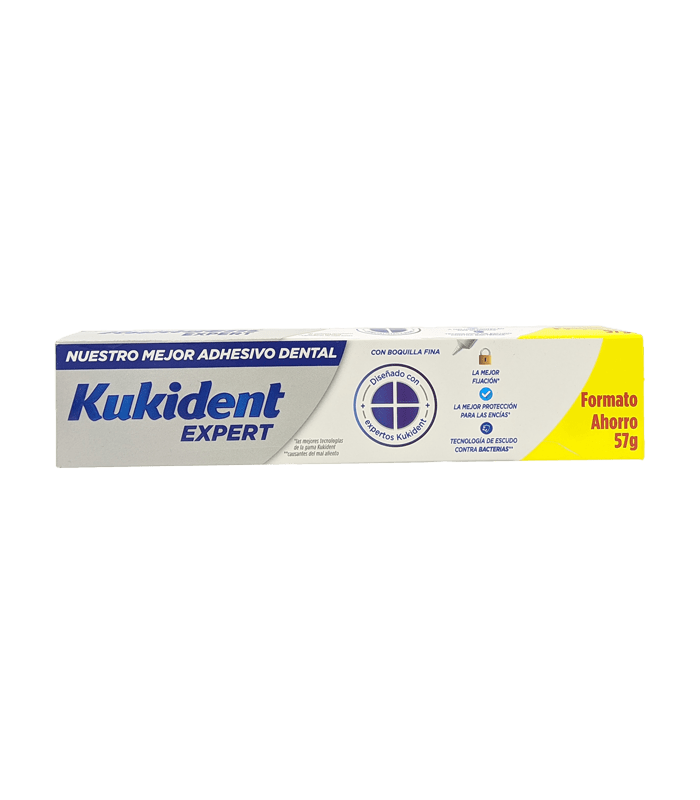 KUKIDENT EXPERT ADHESIVO DENTAL PARA PROTESIS DENTALES FORMATO AHORRO 57 G