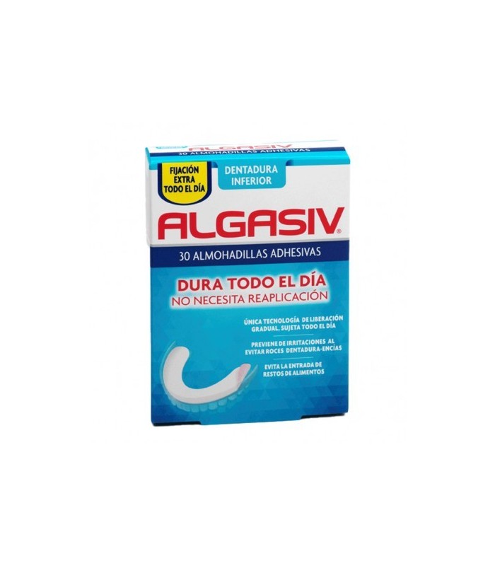 ALGASIV 30 ALMOHADILLAS ADHESIVAS DENTADURA INFERIOR