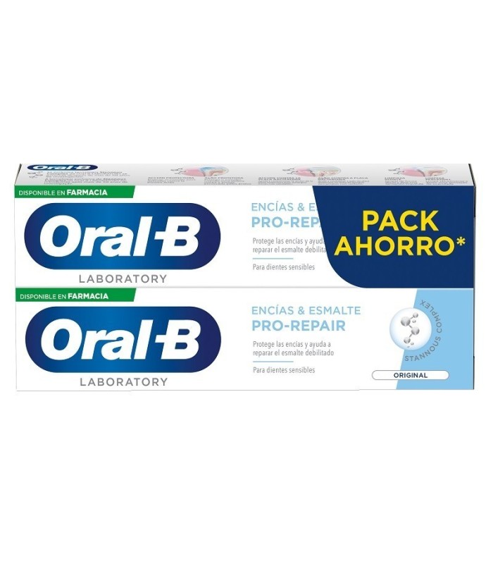 PACK AHORRO PASTA DENTÍFRICA ORAL-B ENCIAS & ESMALTE PRO-REPAIR 2X100 ML