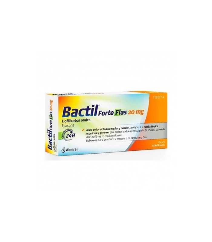 BACTIL FORTE FLAS 20 MG 10 LIOFILIZADOS ORALES