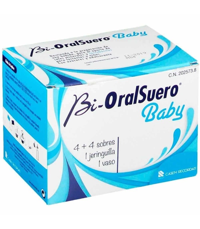 BI-ORALSUERO BABY 4 + 4 SOBRES 1 JERINGILLA 1 VASO