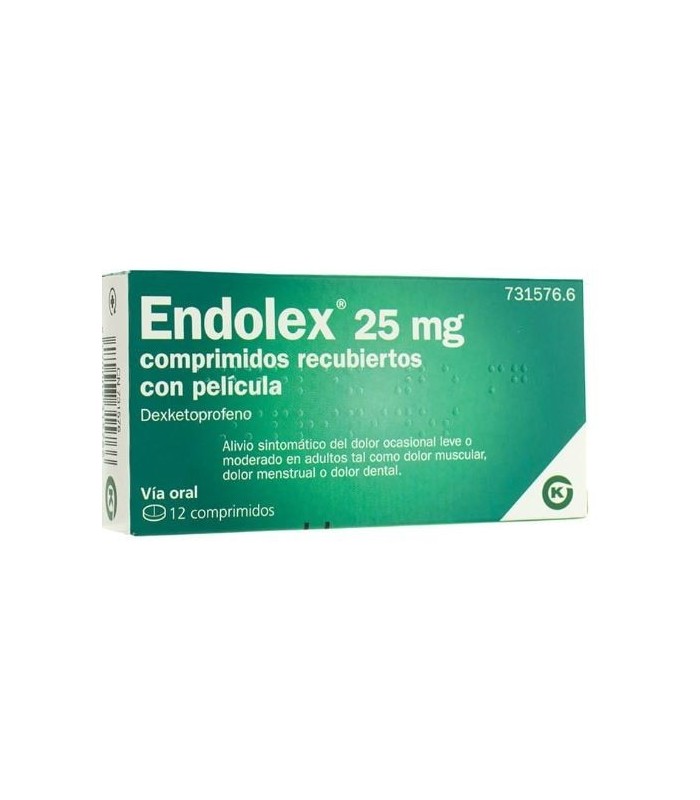 ENDOLEX 25 MG COMPRIMIDOS RECUBIERTOS CON PELÍCULA 12 COMPRIMIDOS