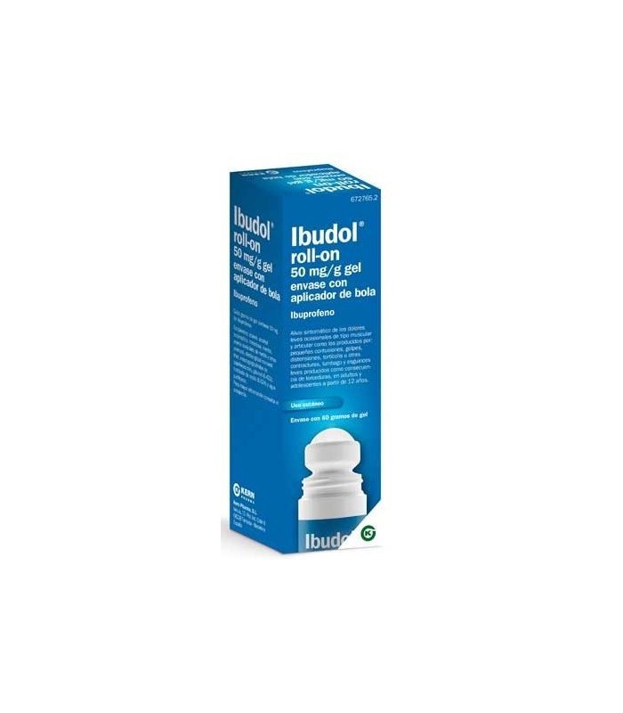 IBUDOL ROLL-ON 50 MG/G GEL ENVASE CON APLICADOR DE BOLA