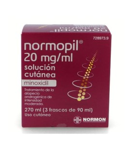 NORMOPIL 20 MG/ML SOLUCIÓN CUTANEA 270 ML (3X90 ML)
