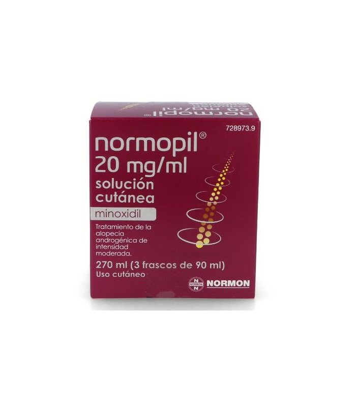 NORMOPIL 20 MG/ML SOLUCIÓN CUTANEA 270 ML (3X90 ML)