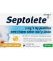 SEPTOLETE 3 MG/ 1MG 16 PASTILLAS PARA CHUPAR MIEL Y LIMÓN