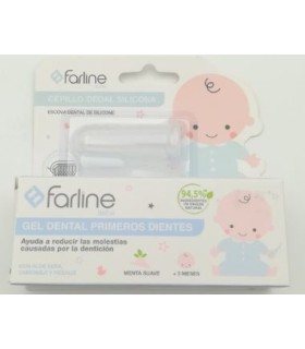 FARLINE GEL DENTAL PRIMEROS DIENTES + CEPILLO DEDAL SILICONA