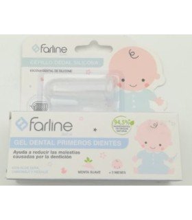 FARLINE GEL DENTAL PRIMEROS DIENTES + CEPILLO DEDAL SILICONA