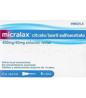 MICRALAX 4 CÁNULAS VIA RECTAL
