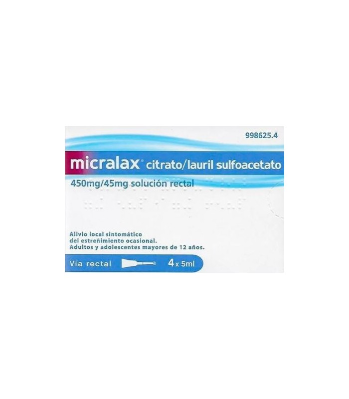 MICRALAX 4 CÁNULAS VIA RECTAL