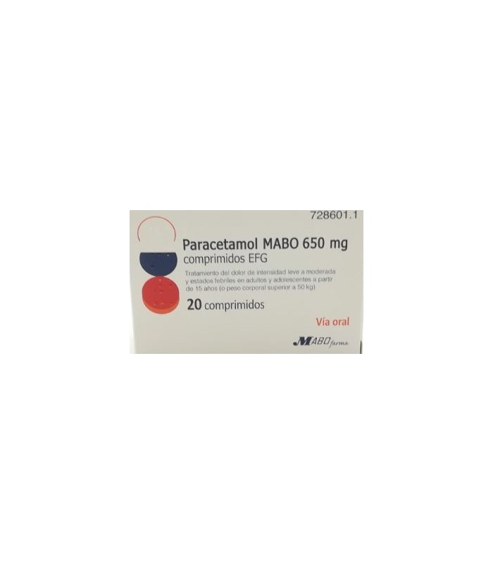 PARACETAMOL MABO 650 MG 20 COMPRIMIDOS