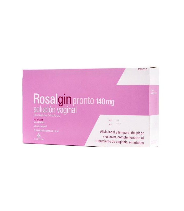 ROSALGIN PRONTO 140 MG SOLUCIÓN VAGINAL 5 FRASCOS 140 ML