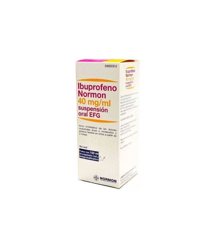 IBUPROFENO NORMON 40 MG/ML SUSPENSIÓN ORAL EFG 150 ML