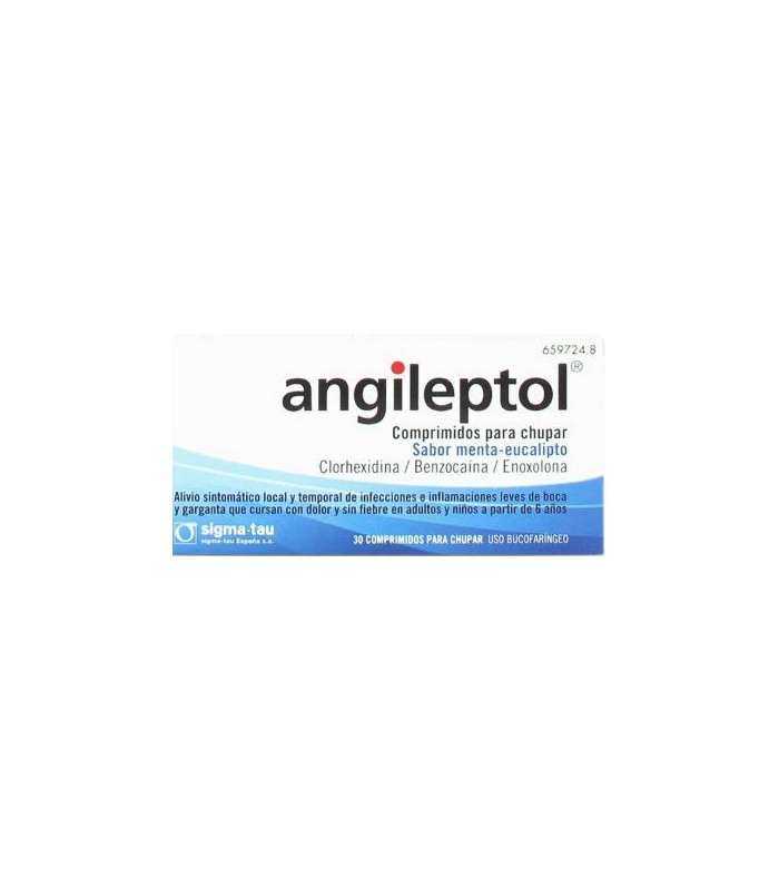 ANGILEPTOL SABOR MENTA-EUCALIPTO 30 COMPRIMIDOS PARA CHUPAR