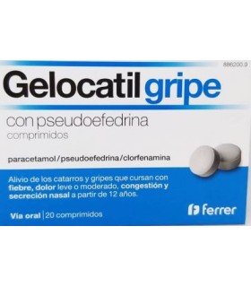 GELOCATIL GRIPE CON PSEUDOEFEDRINA 20 COMPRIMIDOS