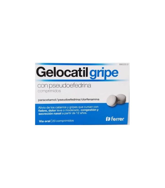 GELOCATIL GRIPE CON PSEUDOEFEDRINA 20 COMPRIMIDOS