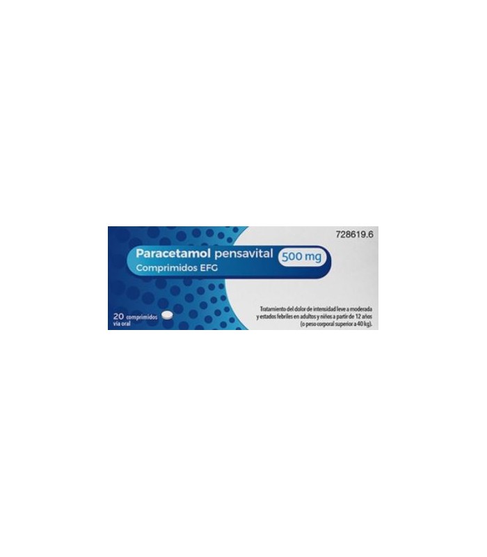 PARACETAMOL PENSAVITAL 500 MG 20 COMPRIMIDOS