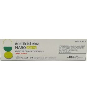 ACETILCISTEINA MABO 600 MG 20 COMPRIMIDOS EFERVESCENTES