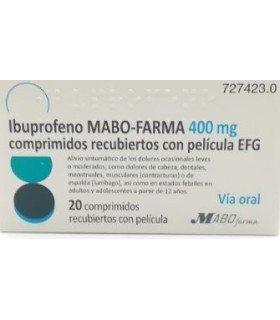IBUPROFENO MABO-FARMA 400 MG 20 COMPRIMIDOS RECUBIERTOS COM PELÍCULA