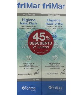 FRIMAR SOLUCIÓN ISOTÓNICA HIGIENE NASAL DIARIA 2X120 ML
