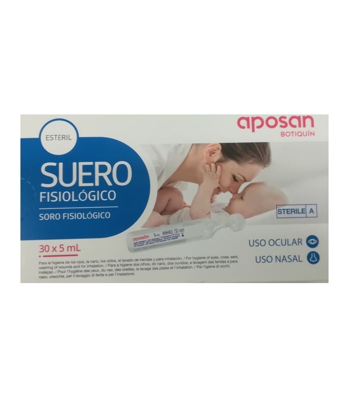 Aposan Suero Fisiologico Nasal Monodosis 5 ml 30 U