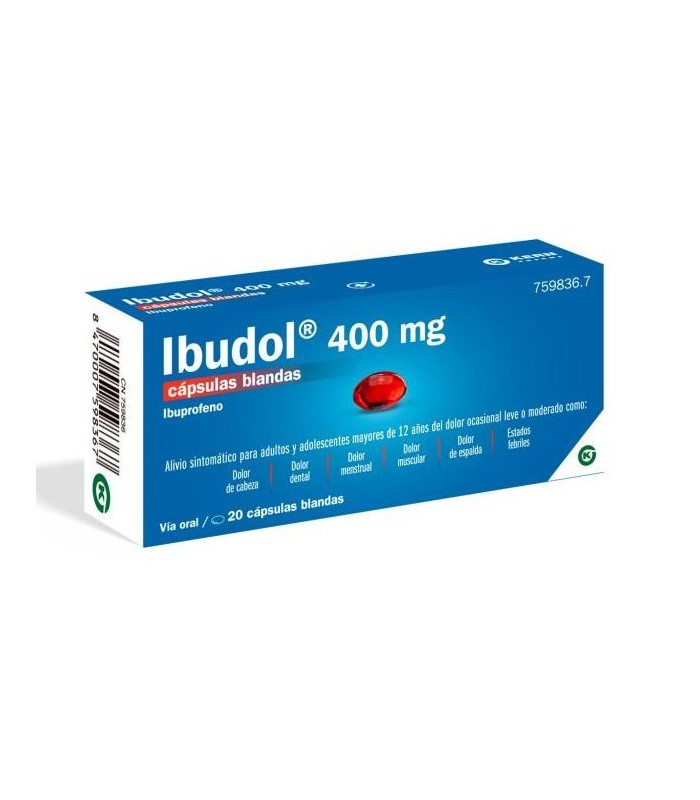 IBUDOL 400 MG 20 CÁPSULAS BLANDAS