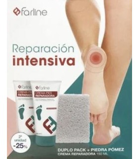 FARLINE PACK CREMA PIES TALONES AGRIETADOS + PIEDRA PÓMEZ
