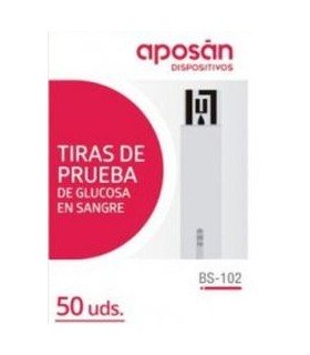 TIRAS REACTIVAS DE GLUCOSA EN SANGRE APOSAN 50 UNIDADES BS-102