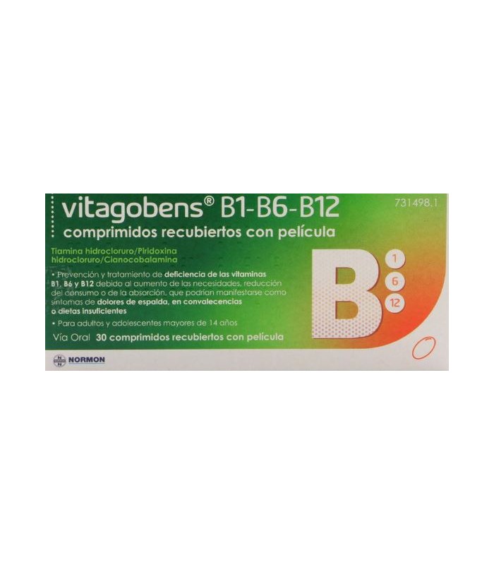 VITAGOBENS B1-B6-B12 30 COMPRIMIDOS RECUBIERTOS CON PELÍCULA