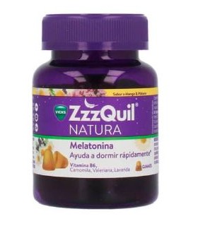 ZzzQuil NATURA 30 GOMINOLAS VICKS SABOR MANGO Y PLATANO