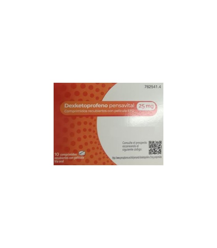 DEXKETOPROFENO PENSAVITAL 25 MG 10 COMPRIMIDOS RECUBIERTOS CON PELÍCULA